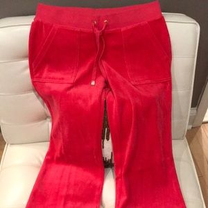 Pink velour juicy couture pants
